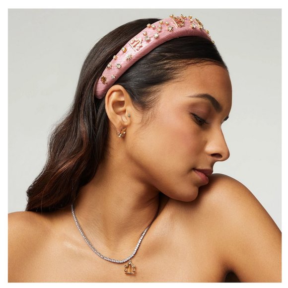 Lele Sadoughi Libra Alice Headband in Rose Gold Shiny Metallic NWT - Picture 3 of 14